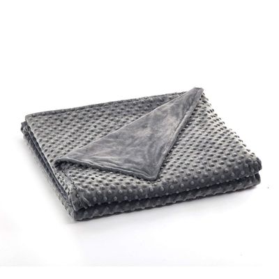 RelaxBlanket 48''x78'' Duvet Cover for Weighted Blanket | Premium Super Soft Minky Dot | Dark Grey