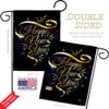 Gold Happy New Year Garden Flag Set Wall Holder Clock Countdown Champagne Party Fireworks Celebrate Small Decorative Gift Yard House Banner Double-Sided Made In USA 13 X 18.5 view 3