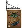 Colorful Happy Easter Egg Burlap Garden Flag Set Wall Holder Springtime Bunny Christian Season Holiday Small Decorative Gift Yard House Banner Double-Sided Made In USA 13 X 18.5 view 1