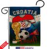 World Cup Croatia Soccer Burlap Garden Flag Set Wall Holder Sports Game Goal Ball Football Entertainment Activity Physical Small Decorative Gift Yard House Banner Double-Sided Made In USA 13 X 18.5 view 2