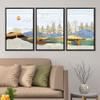 SIGNWIN 3 Piece Framed Canvas Wall Art Abstract Landscape Canvas Prints Home Artwork Decoration for Living Room,Bedroom - 16"x24"x3 Panels view 2