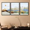 SIGNWIN 3 Piece Framed Canvas Wall Art Abstract Landscape Canvas Prints Home Artwork Decoration for Living Room,Bedroom - 16"x24"x3 Panels view 3