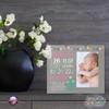 LifeSong Milestones Personalized Baby Birth Arrival Announcement - Newborn Stats Cactus Nursery Picture Frame Decor for Boys and Girls 8 x 10 Frame Holds 4 x 6 Photo (Grey) view 4