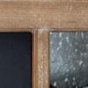Kate and Laurel Idamae Wood Framed Chalkboard Wall Organizer with Mail Holders and Key Hooks, 28" x 25", Rustic Brown, Farmhouse-Inspired Chalkboard view 3