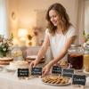 Mini Chalkboard Signs, 20 Pack Small Chalkboard Labels Table Signs with Easel Stand, Wooden Blackboards for Wedding Decor, Party Buffet Display, Place Cards, Food Labels view 2