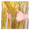 ADAMAI 10pcs 2yards Width 40inch Laser Glare Colorful Birthday Party Atmosphere with Rain Curtain Background Wall (Gold) view 1