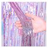 ADAMAI 5pcs 3yards Width 40inch Laser Glare Colorful Birthday Party Atmosphere with Rain Curtain Background Wall (Light Pink) view 1