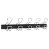 ALBA PMPRO5M Wall-Mount Coat Hooks, Metal, Silver, 22 lb, 29.92-Inch x 2.95-Inch x 6.45-Inch view 1