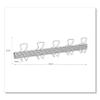 ALBA PMPRO5M Wall-Mount Coat Hooks, Metal, Silver, 22 lb, 29.92-Inch x 2.95-Inch x 6.45-Inch view 3