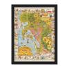 Artery8 Map Mora 1928 City San Diego California Pictorial Artwork Framed Wall Art Print 18X24 Inch view 1