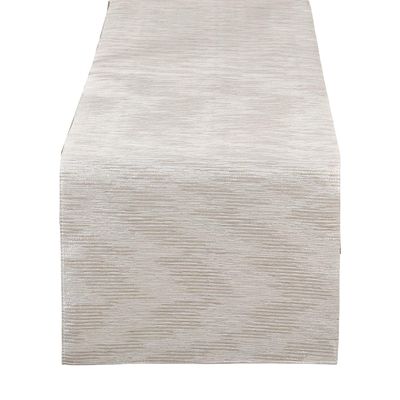 Fennco Styles Evelina Collection Contemporary Metallic Fused 14 x 90 Inch Table Runner Silver Table Runner for Banquets, Family Gather, Special Events and Home Dcor