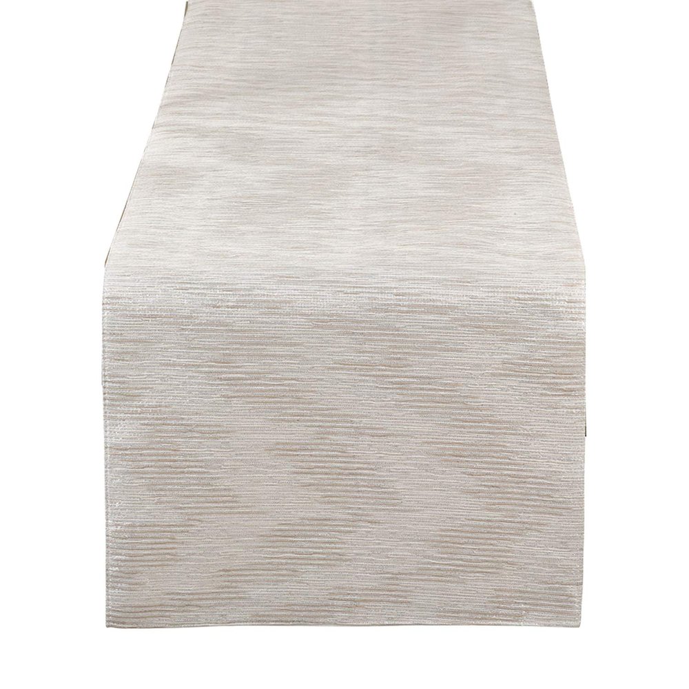 Fennco Styles Evelina Collection Contemporary Metallic Fused 14 x 90 Inch Table Runner Silver Table Runner for Banquets, Family Gather, Special Events and Home Dcor