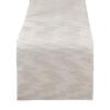 Fennco Styles Evelina Collection Contemporary Metallic Fused 14 x 90 Inch Table Runner Silver Table Runner for Banquets, Family Gather, Special Events and Home Dcor view 1