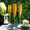 Barski Glass Toasting Flute, Champagne, Flutes, Set of 6 Crystal Glasses, Wedding Toasting Flutes, Gold Decorated, 11 oz Made in Europe view 2
