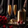 Barski Glass Toasting Flute, Champagne, Flutes, Set of 6 Crystal Glasses, Wedding Toasting Flutes, Gold Decorated, 11 oz Made in Europe view 3
