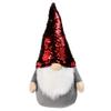 Gnome with Flip Sequin Hat Christmas Figure - 18" - Red and Gray view 1