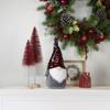 Gnome with Flip Sequin Hat Christmas Figure - 18" - Red and Gray view 3