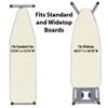 Household Essentials Universal Ironing Board Cover and Pad | Fits Standard and Wide Top Boards | Beige view 3