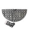 Flash World 48 Inch Large Christmas Tree Skirt Xmas Soft Cover Mat Decor Snowflake Collar Farmhouse Tree Skirt for Holiday Ornaments Party Home Indoor Decorations (Grey, 48INCH) view 2