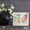 LifeSong Milestones Personalized Baby Birth Arrival Announcement - Newborn Stats Space Nursery Picture Frame Decor for Boys and Girls 8 x 10 Frame Holds 4 x 6 Photo (Ivory) view 2