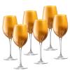 Barski Goblet - Red Wine Glass - Water Glass - Glass is Decorated in Gold - Stemmed Glasses - Set of 6 Goblets - Glass Crystal - 18 oz Made in Europe view 1