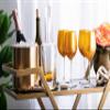 Barski Goblet - Red Wine Glass - Water Glass - Glass is Decorated in Gold - Stemmed Glasses - Set of 6 Goblets - Glass Crystal - 18 oz Made in Europe view 4