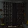 Jarl home Patio Blackout Curtains for Kids Bedroom, Orange Triangle and Solid Grey Color Sitiching Window Black Out Draperies, 2 Panels Grommet Mix and Match Curtain for Living Room view 4
