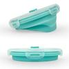 CARTINTS Small Collapsible Bowl Silicone Food Storage Containers Collapsible Camping Bowl for Travel Camping Hiking with Airtight Plastic Lids and 2Pack Silicone Dish Sponges- Blue, 500ml view 4