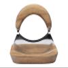 Acacia Wood & Stainless Steel Mezzaluna with Square Cutting Board (Set of 2 Pieces) view 1
