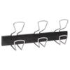 Alba Wall-Mount Coat Hooks, Silver, 22 lb, 18.11 Inch x 2.95 Inch x 6.45 Inch view 1