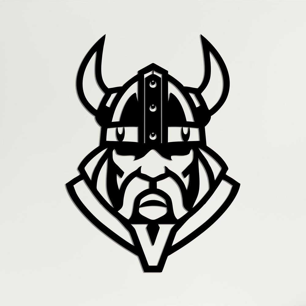 Metal Viking Decor, Viking Silhouette, Nordic Mythology, Home Office Decoration, Norwegian Art, Metal Wall Art (13"W x 18"H / 33x45 cm)