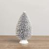 Factory Direct Craft Set of 8 Snow Dusted Silver Glittery Bottle Brush Trees view 1