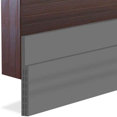 [New Upgrade] Huge Gap Door Draft Stopper, 3.4" W Widened Door Sweep Seal Gap Up to 1.8" for Interior & Exterior Doors - Keeping Draft, Noise, Dust and Unwanted Animals Out,3.4" W x 39" L,Grey