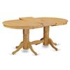 East West Furniture VAAB9-OAK-04 9 Piece Dining Table Set Includes an Oval Dining Room Table with Butterfly Leaf and 8 Light Tan Linen Fabric Parsons Chairs, 40x76 Inch, Oak view 4