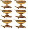 SATVIK 6 Pc Brass Kuber Turtle Diya for Diwali Decoration Handmade Oil Lamp with Golden Engraved Virgin Brass Metal Diwali Diya Vilakku view 1