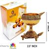 SATVIK 6 Pc Brass Kuber Turtle Diya for Diwali Decoration Handmade Oil Lamp with Golden Engraved Virgin Brass Metal Diwali Diya Vilakku view 2