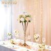 10 Pcs Tabletop Gold Metal Wedding Flower Trumpet Vase, 16.5 inch Table Decorative Centerpiece Artificial Flower Arrangements for Anniversary Ceremony Party Birthday Event Home Decoration (Gold) view 2