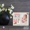 LifeSong Milestones Personalized Baby Birth Arrival Announcement - Newborn Stats Alpaca Nursery Picture Frame Decor for Boys and Girls 8 x 10 Frame Holds 4 x 6 Photo (Ivory) view 4