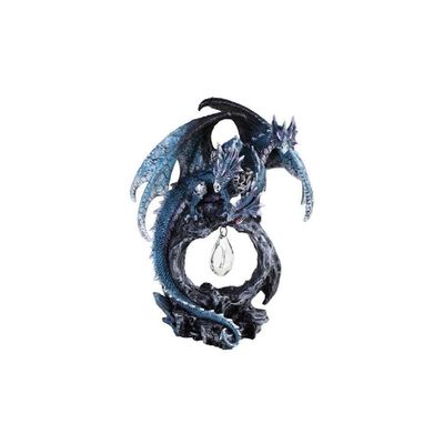 GSC 71873 10.5 Inch Dragon Figurine 3-Headed Blue and Gray