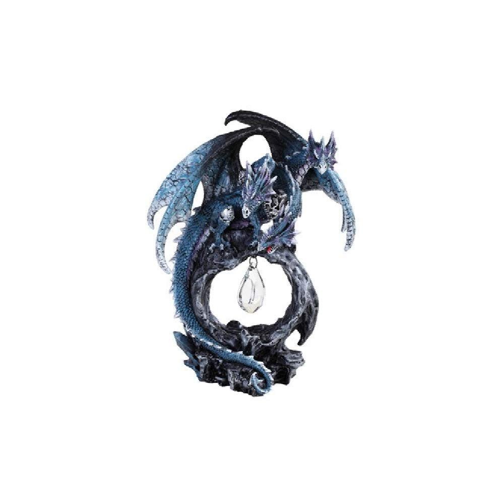 GSC 71873 10.5 Inch Dragon Figurine 3-Headed Blue and Gray