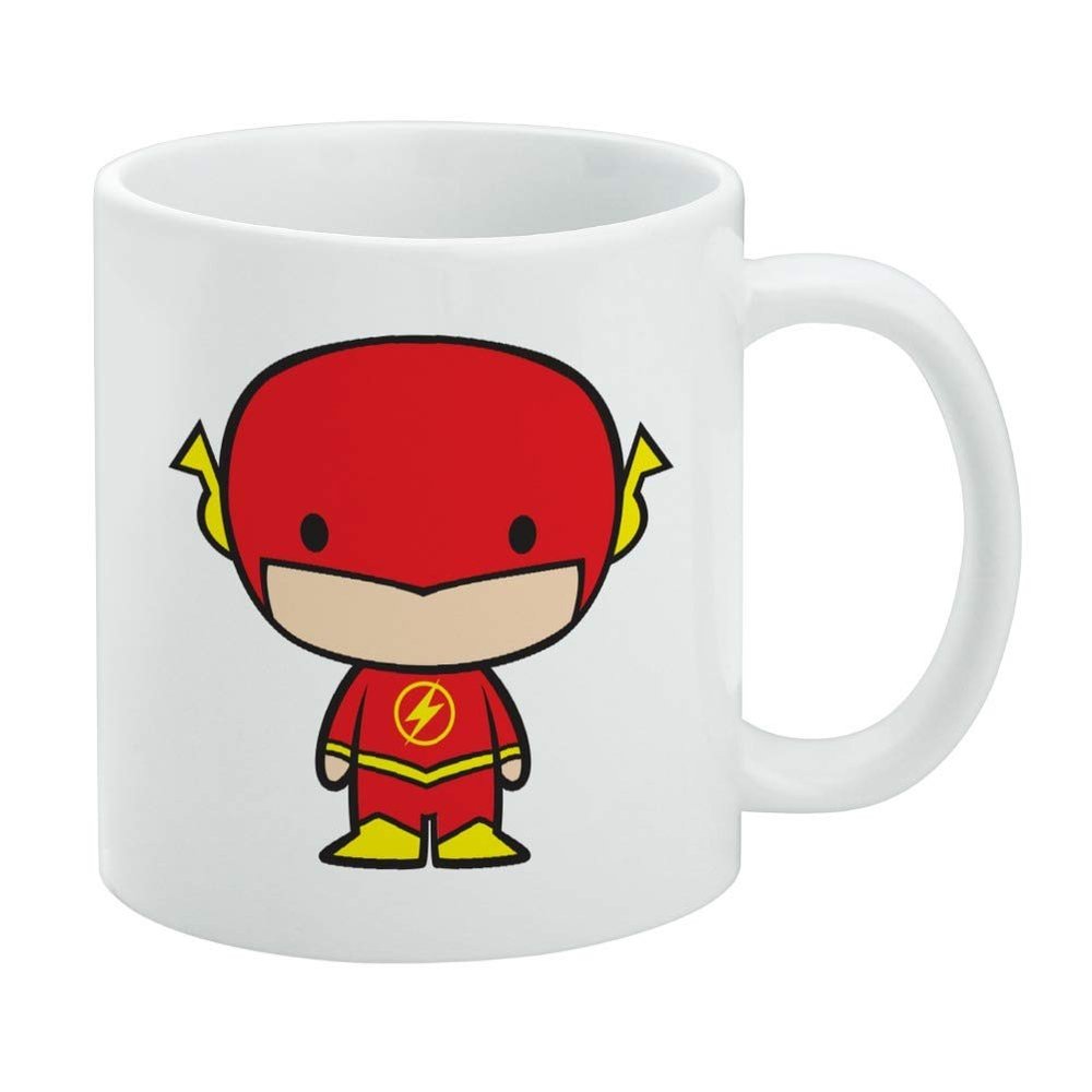 The Flash Cute Chibi Character Ceramic Coffee Mug, Novelty Gift Mugs for Coffee, Tea and Hot Drinks, 11oz, White