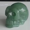 2'' Hand Carved Mixed Gemstone Skull Figurine Carving Home Decor (Green Aventurine) view 2