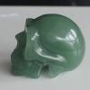 2'' Hand Carved Mixed Gemstone Skull Figurine Carving Home Decor (Green Aventurine) view 3
