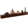 WELLAND 60 - Inch Fireplace Mantel Shelf, Real Wood Floating Wall Shelf, Walnut Color, Pinewood view 1
