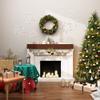 WELLAND 60 - Inch Fireplace Mantel Shelf, Real Wood Floating Wall Shelf, Walnut Color, Pinewood view 2