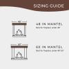 WELLAND 60 - Inch Fireplace Mantel Shelf, Real Wood Floating Wall Shelf, Walnut Color, Pinewood view 3