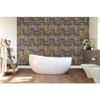 11 7/8"W x 11 7/8"H x 3/4"P Boca Boat Wood Mosaic Wall Tile, Natural Finish view 2