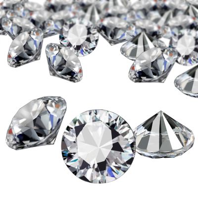 YGDZ Clear Acrylic Diamonds, 30mm Big Clear Crystals Diamond for Wedding Party Decoration Table Scatter Bridal Shower Vase Fillers, 1.5 Pounds