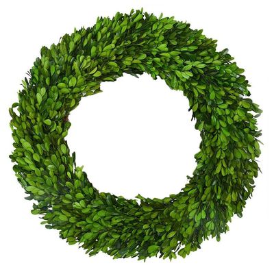 Boxwood Wreath X-Larger 22 inch Preserved Nature Boxwood Wreath Home Decor Stay Fresh for Years for Door Wall Window Party Dcor Spring Summer Fresh Green Wreath