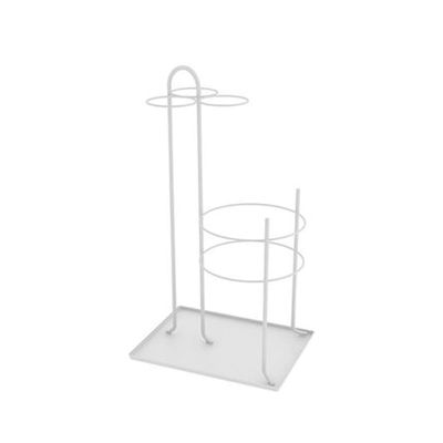 GUOYANHOME Umbrella Rackss Metal Umbrella Stand, Umbrella Storage Holder, Entryway Base Drip Tray Long & Short Folding Umbrella for Home Office,4 Colors (Color : White)